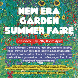 July 9th Pop Up at New Era Community Garden Faire