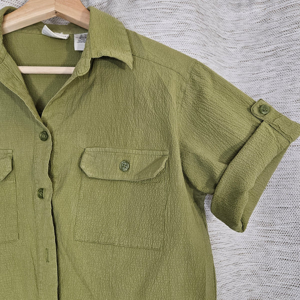 White Stag Green Buttoned Blouse (S)