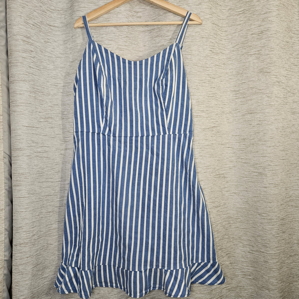 Classic Blue & White Striped Dress