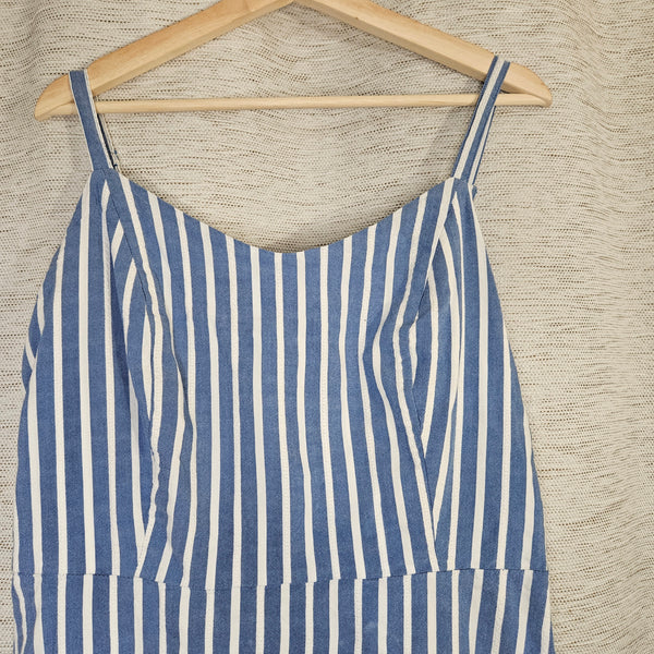 Classic Blue & White Striped Dress