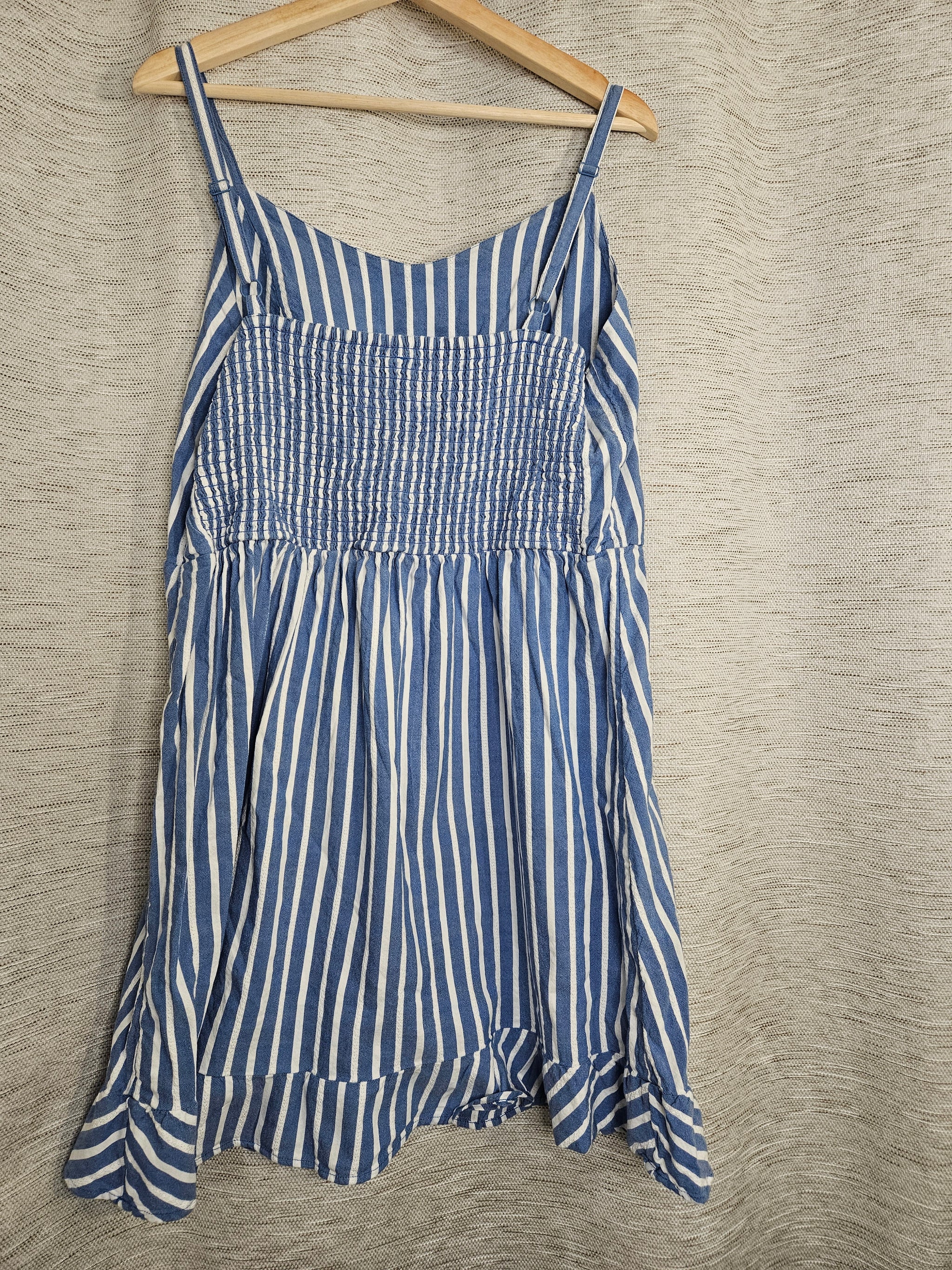 old navy blue white striped dress Old Navy