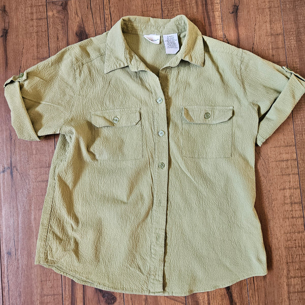 White Stag Green Buttoned Blouse (S)