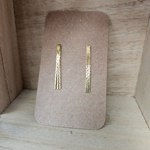 Gold Streamer Tassel Earrings