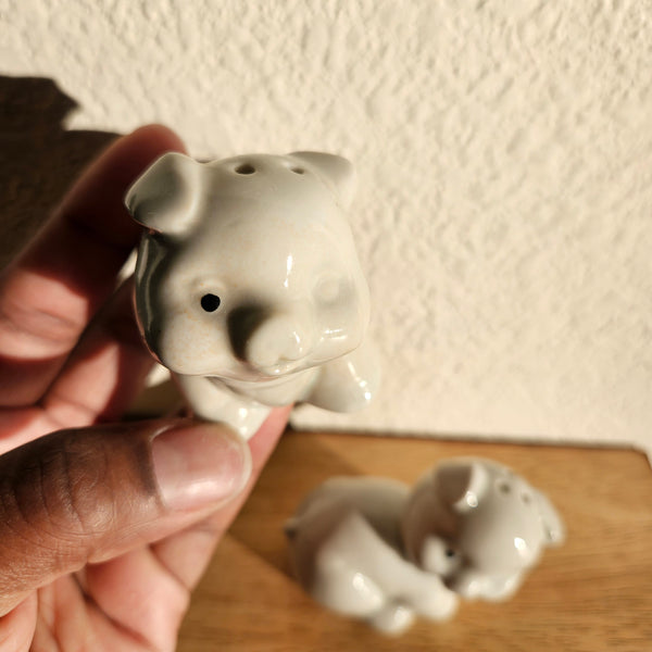 Vintage Porcelain Piggy Salt & Shakers