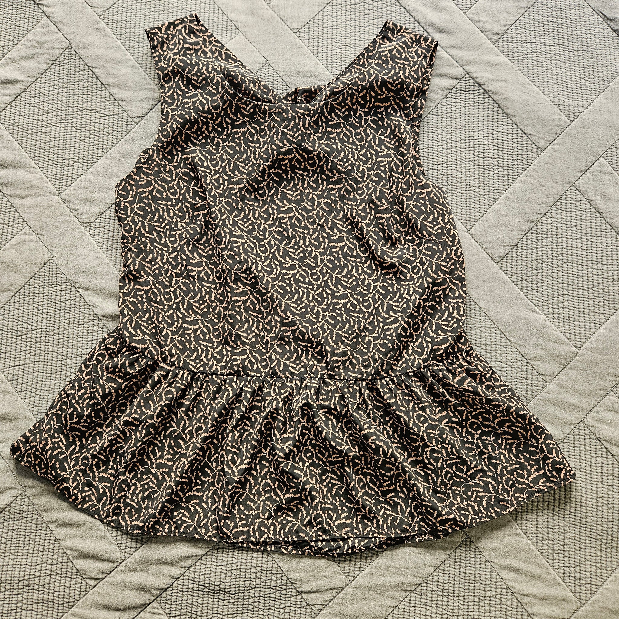 MM Couture by Miss Me | Black Peplum Blouse (S)