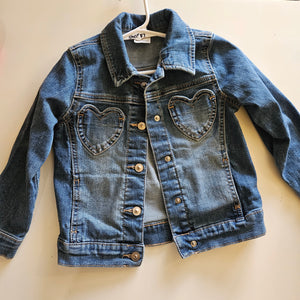 Girl's - Heart Pocket  Jean Jacket