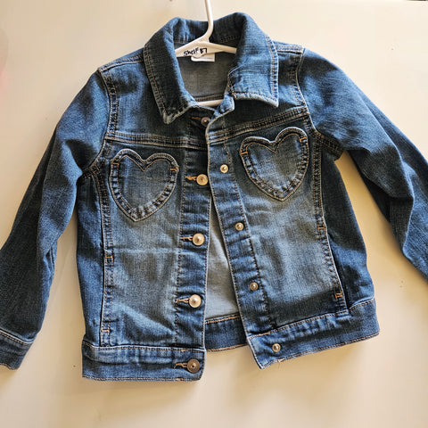 Girl's - Heart Pocket  Jean Jacket