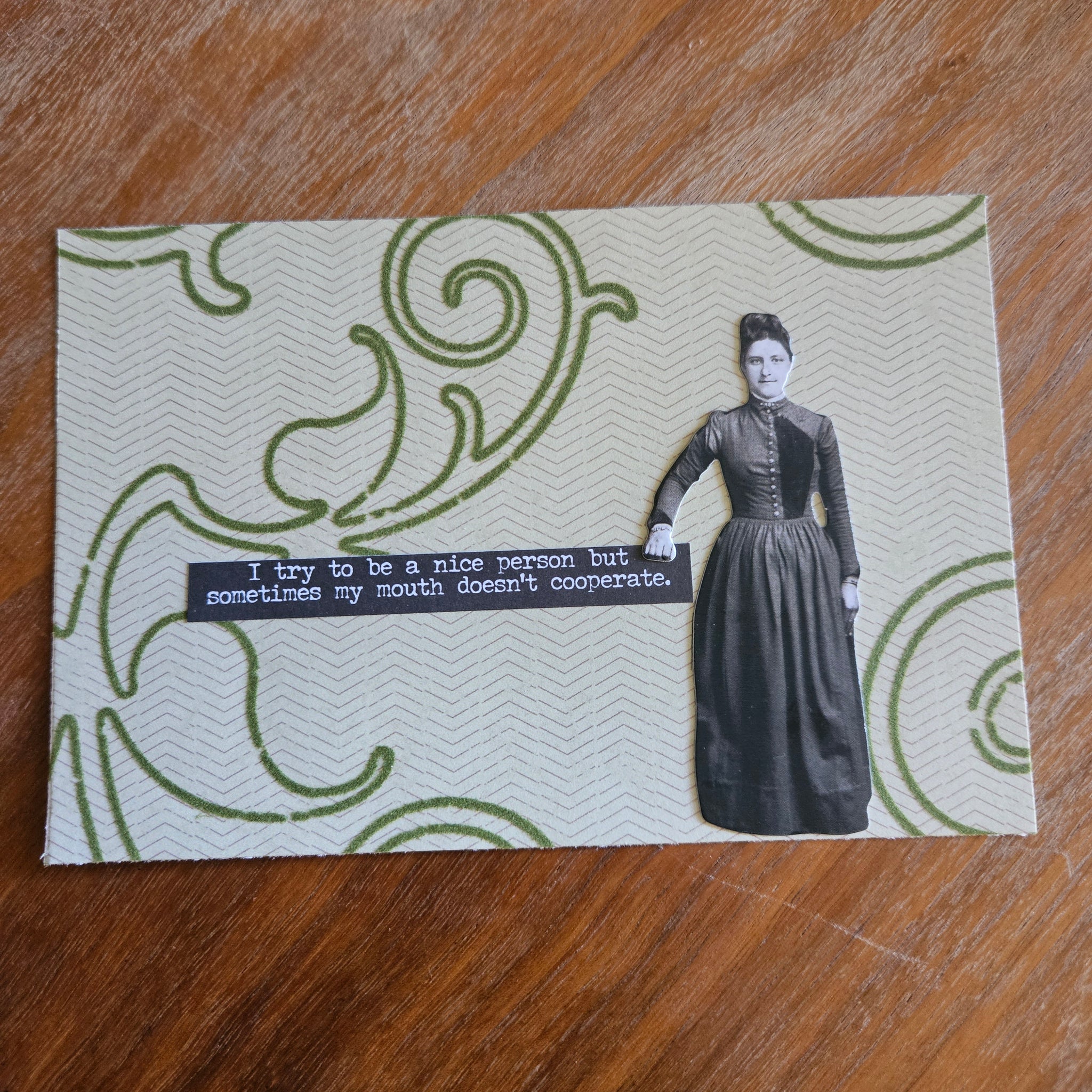 Snarky Victorian | Dames - Landscape  | Handmade Card/Art