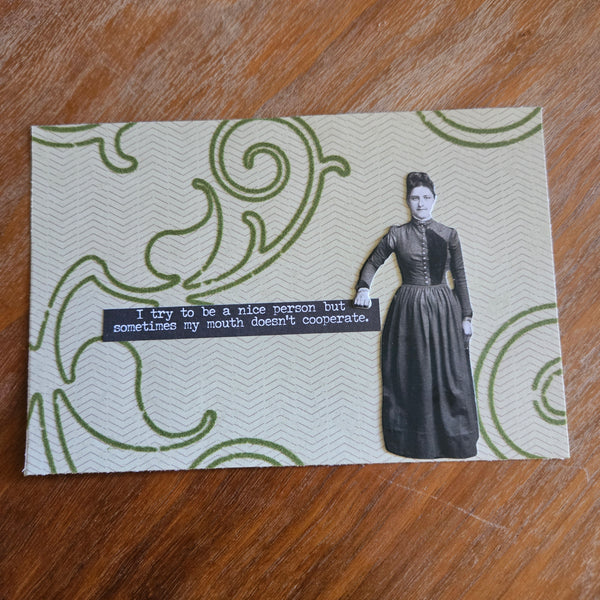 Snarky Victorian | Dames - Landscape  | Handmade Card/Art