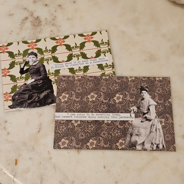 Snarky Victorian | Dames - Landscape  | Handmade Card/Art