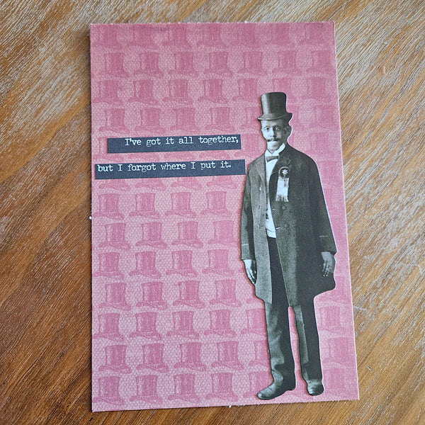 Snarky Victorian | Gents - Portrait | Handmade Card/Art