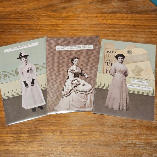 Snarky Victorian | Dames - Portrait | Handmade Card/Art