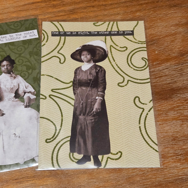 Snarky Victorian | Dames - Portrait | Handmade Card/Art