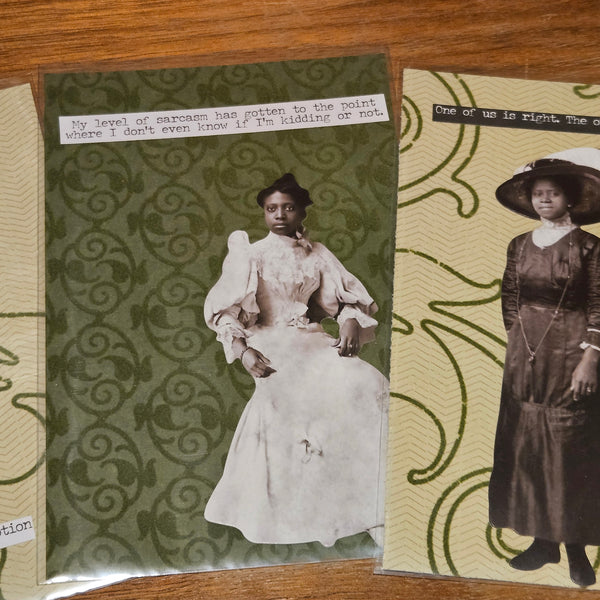 Snarky Victorian | Dames - Portrait | Handmade Card/Art