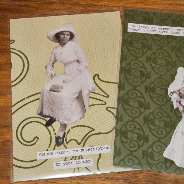 Snarky Victorian | Dames - Portrait | Handmade Card/Art