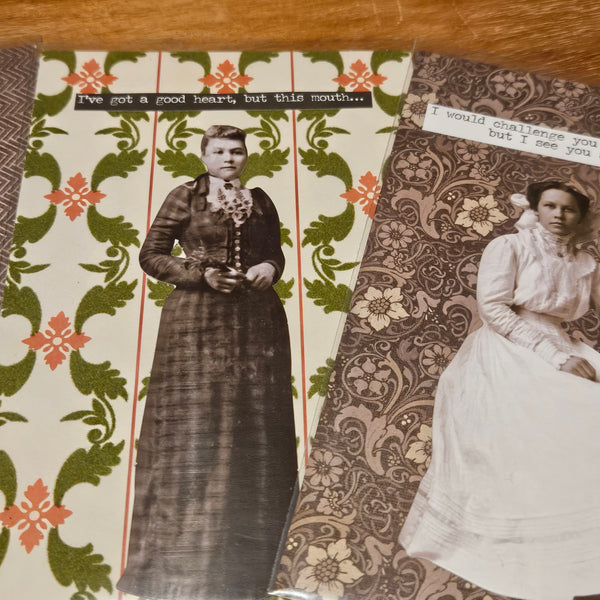 Snarky Victorian | Dames - Portrait | Handmade Card/Art