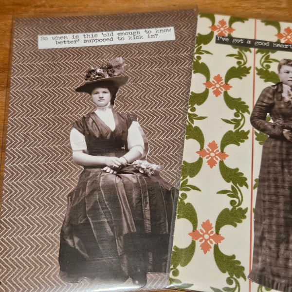 Snarky Victorian | Dames - Portrait | Handmade Card/Art