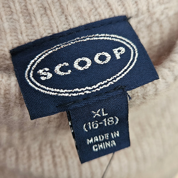 Scoop | Beige Sweater Knit Midi Skirt (XL)