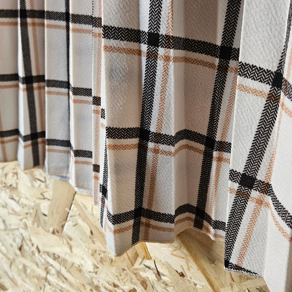 Lark + Grey | Plaid Accordion Pleated Skirt (XL)