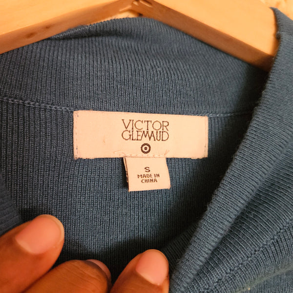 Victor Glemaud x Target | Green and Blue Striped Mock Neck Sweater(S)