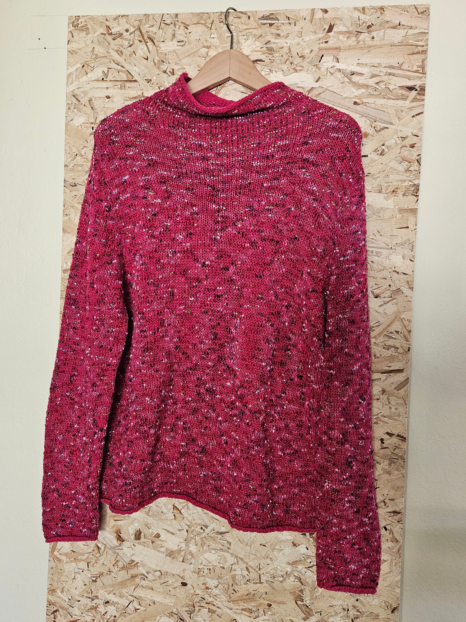 Coldwater Creek| Fuchsia Pink Confetti Sweater (L)