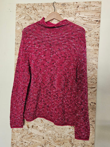Coldwater Creek| Fuchsia Pink Confetti Sweater (L)