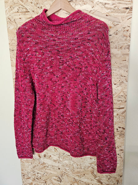 Coldwater Creek| Fuchsia Pink Confetti Sweater (L)