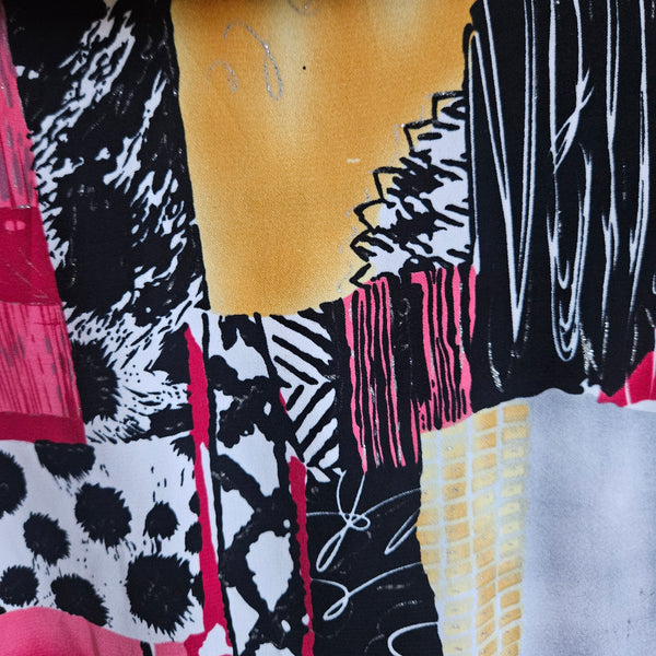 Ornella G | 80's Busy Graphic Button Up Blouse
