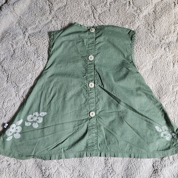 Girl's Green Cotton/Linen Batik Top (4)