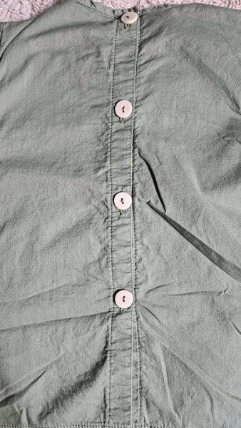 Girl's Green Cotton/Linen Batik Top (4)