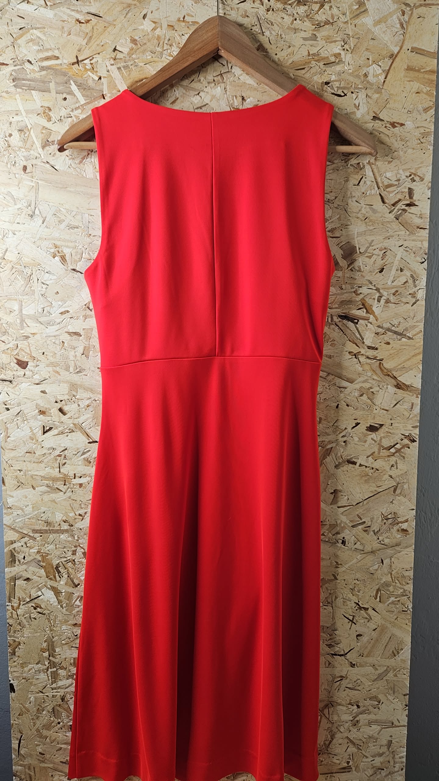 open lace back dress Ann Taylor Twist Matte Jersey Flare Dress Size Xs Fiery Red Women's