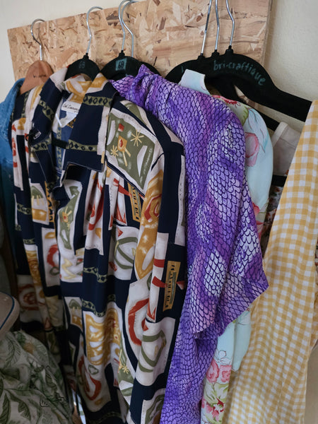 Vintage - Jordan Woman | Purple Snakeskin Button Up Blouse (18W)