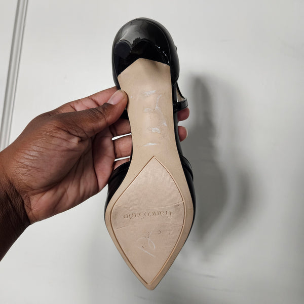 Franco Sarto | Jaya Black T-Strap Heels (7)