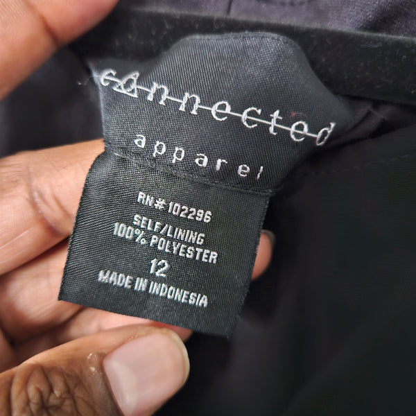 Connected Apparel | Slinky Sheer Black Dress (12)