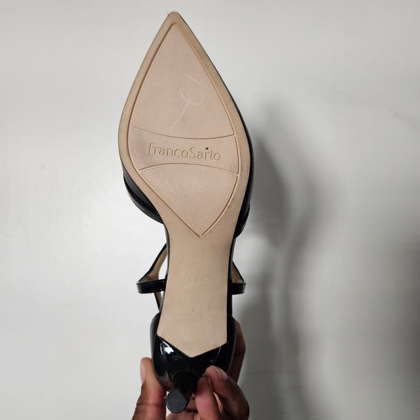 Franco Sarto | Jaya Black T-Strap Heels (7)