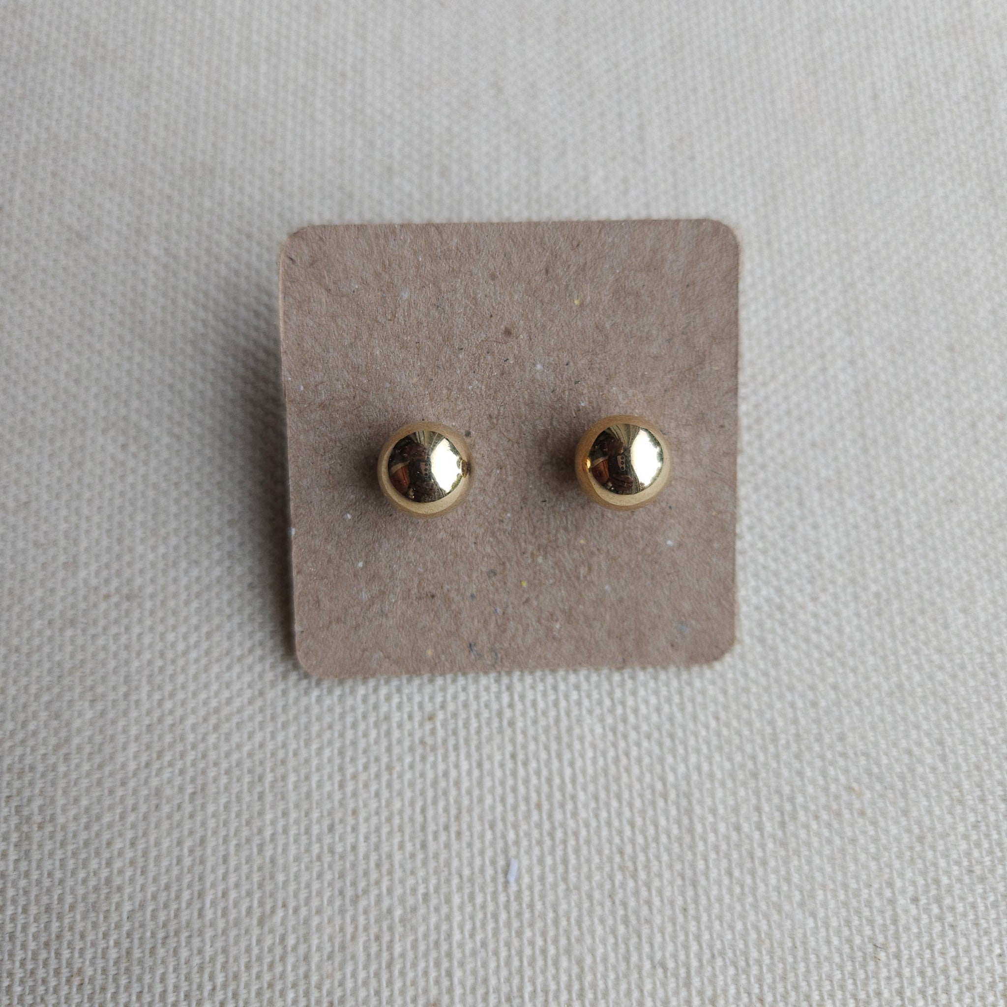 Solid Gold Ball Stud Earrings