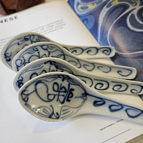 Japanese Botanical Soup Spoons