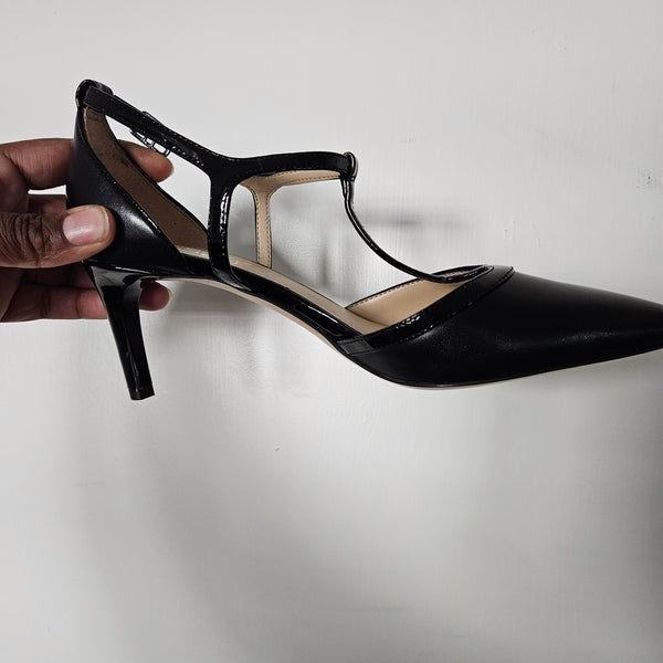 Franco Sarto | Jaya Black T-Strap Heels (7)