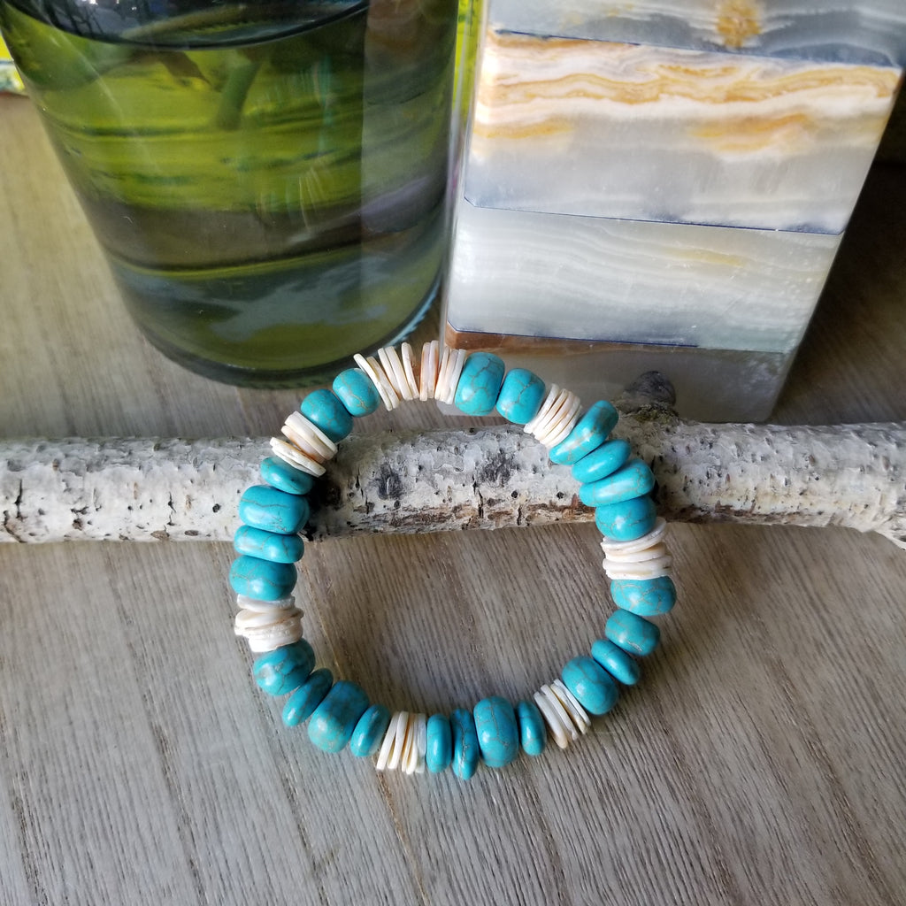 Turquoise howlite online bracelet