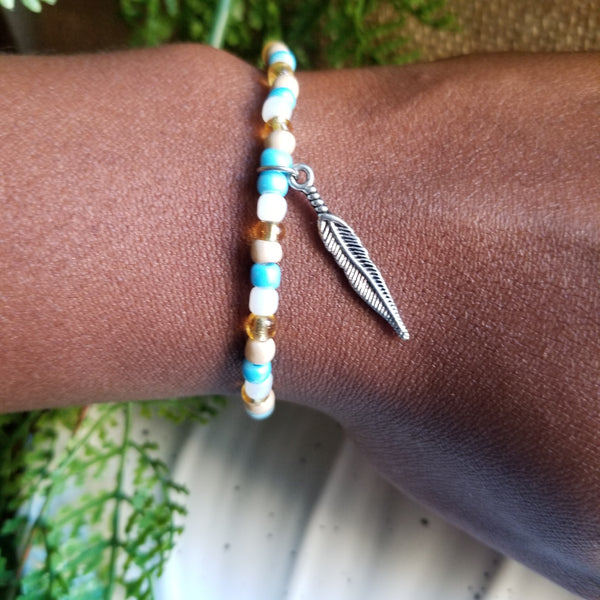 Pocahontas Mixed Seed Bead Bracelet