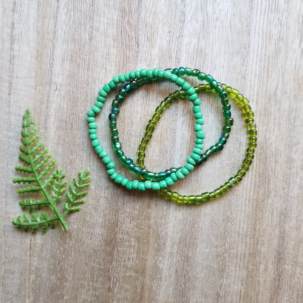 Hidden Pine Trails Beaded Bracelet Set