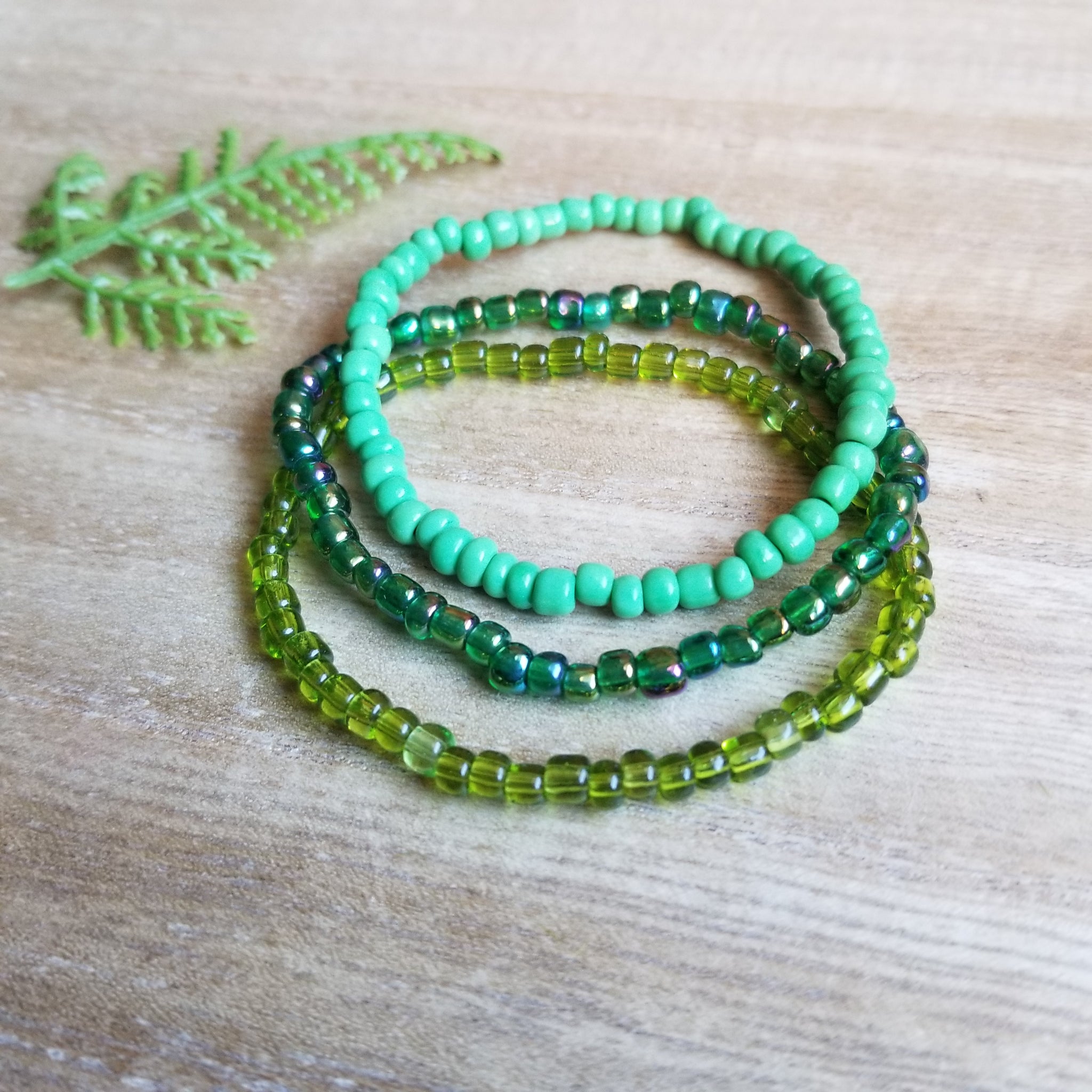 Hidden Pine Trails Beaded Bracelet Set