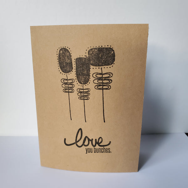 "Love You Bunches" Flowers | Handmade Card