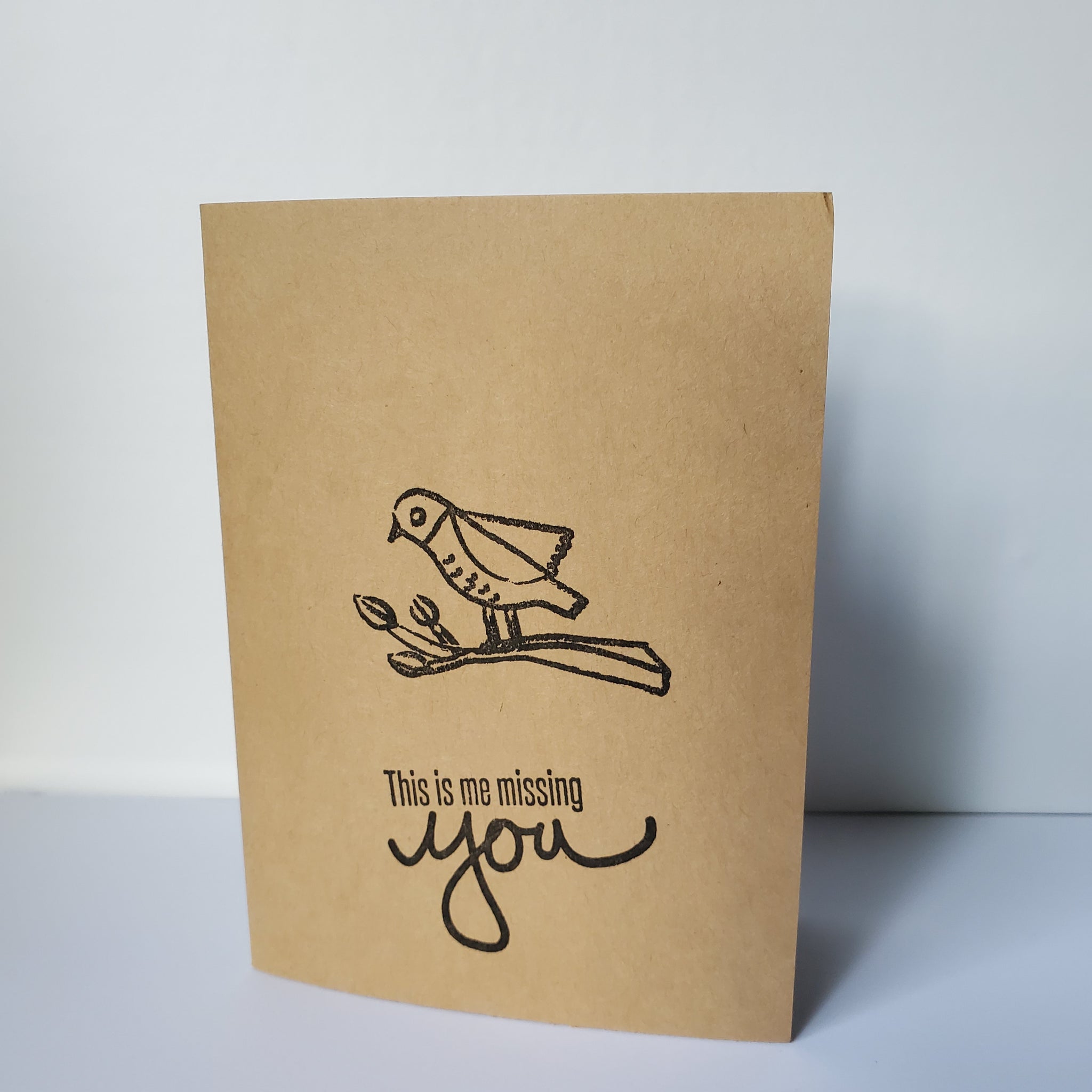 "This is Me Missing You" Bird |  Handmade Card