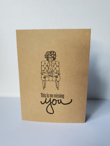 "This is Me Missing You" Girl in Chair | Handmade Card