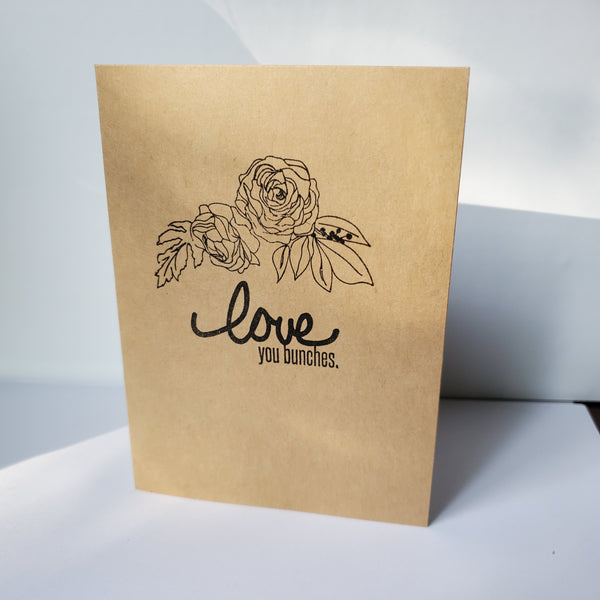 "Love You Bunches" Rose Bundle | Handmade Card