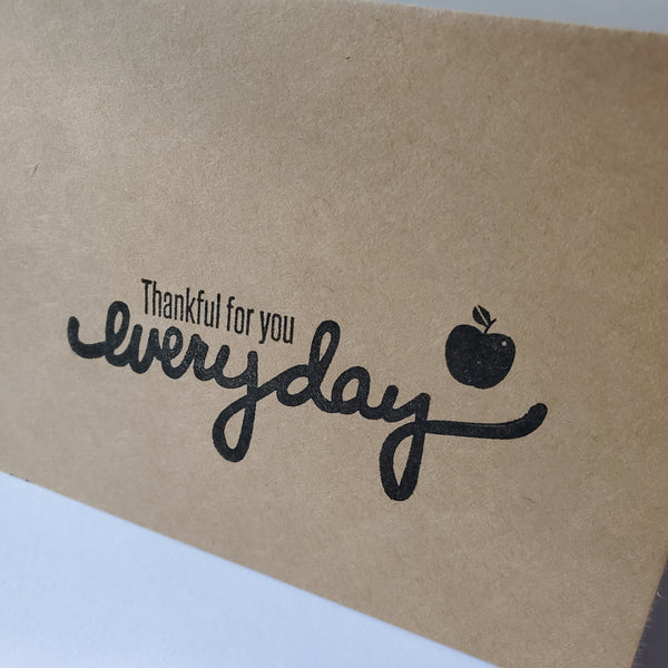 "Thankful for You Everyday" Teacher | Handmade Card