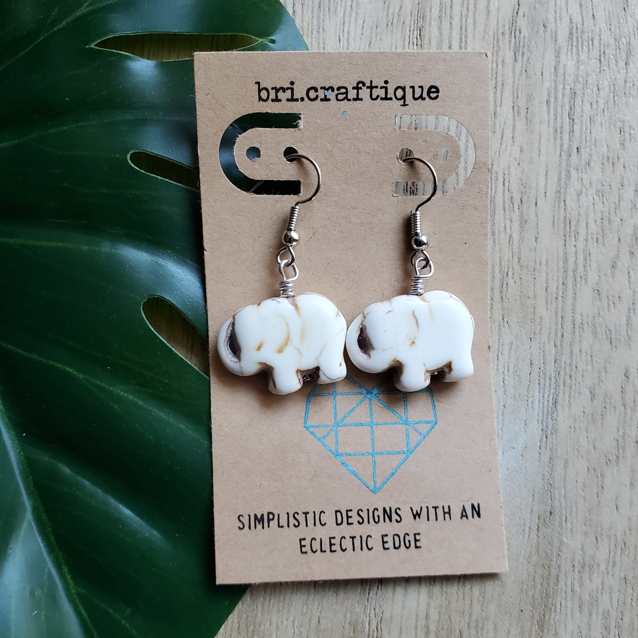 Elephant Drop Earrings
