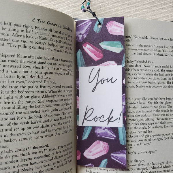 "You Rock" Dark Gemstone Bookmark