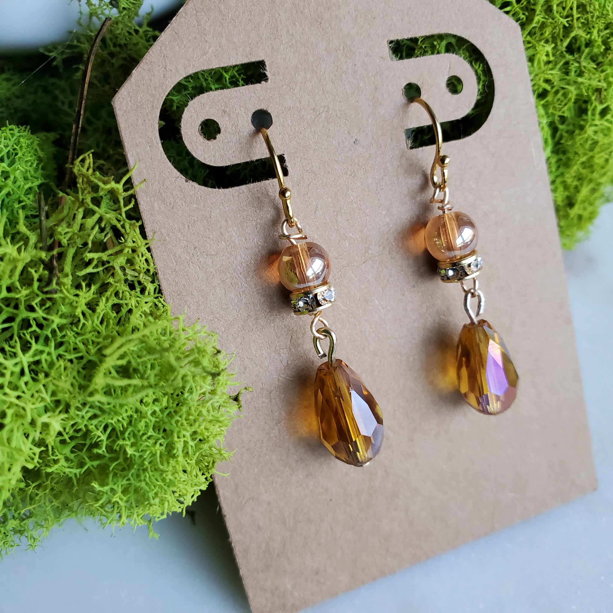 Amber Evening Dangles